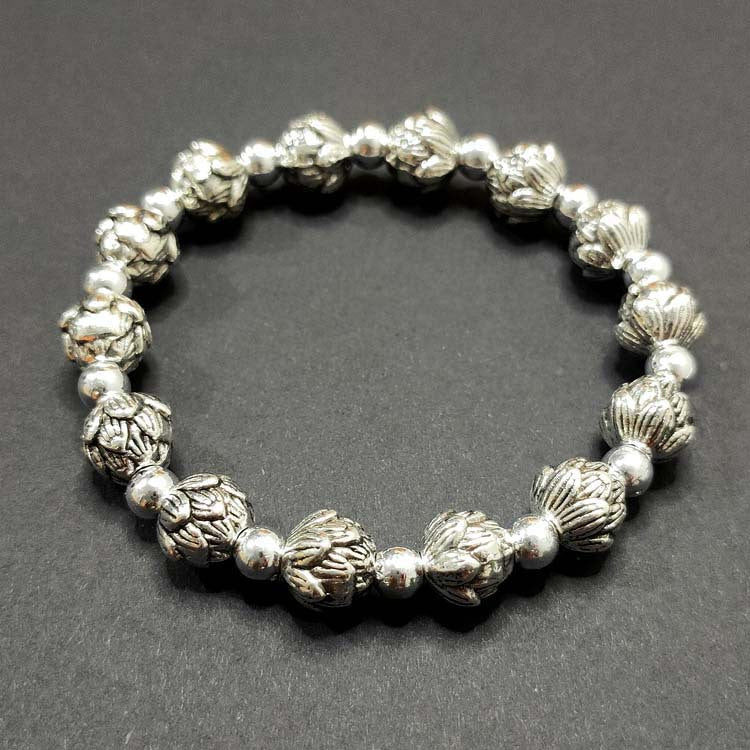 Women's & Men's Sier Accessories Ancient Buddha Head Jewelry Lotus Smiling Bracelets