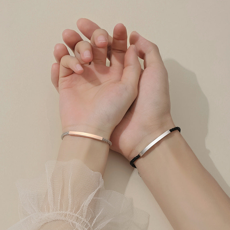 Sterling Sier Fall In Love Couple Bracelets