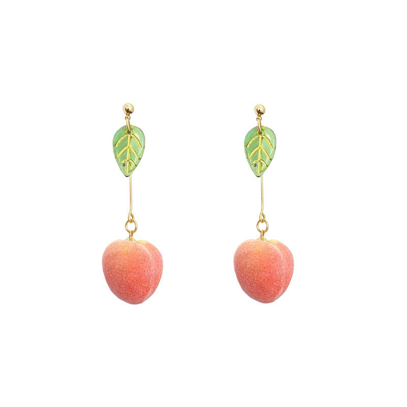 Needle Cute Pretty Peach Temperament Long Earrings
