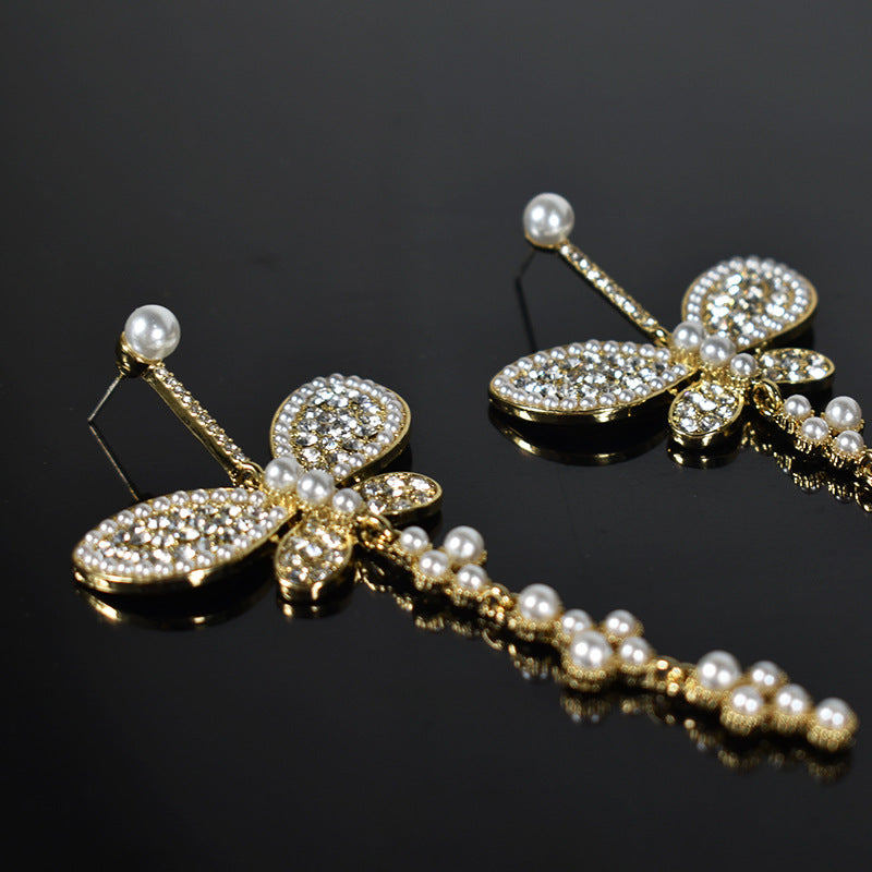 Women's Sweet Trendy Girly Bright Crystal Gemstone Earrings