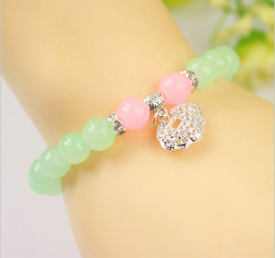 Korean Style Ornamental Stone Red Agate Bracelets