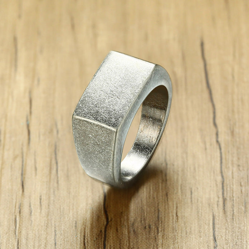 Men's Listed Stainless Steel Simple Casting Glossy Rings