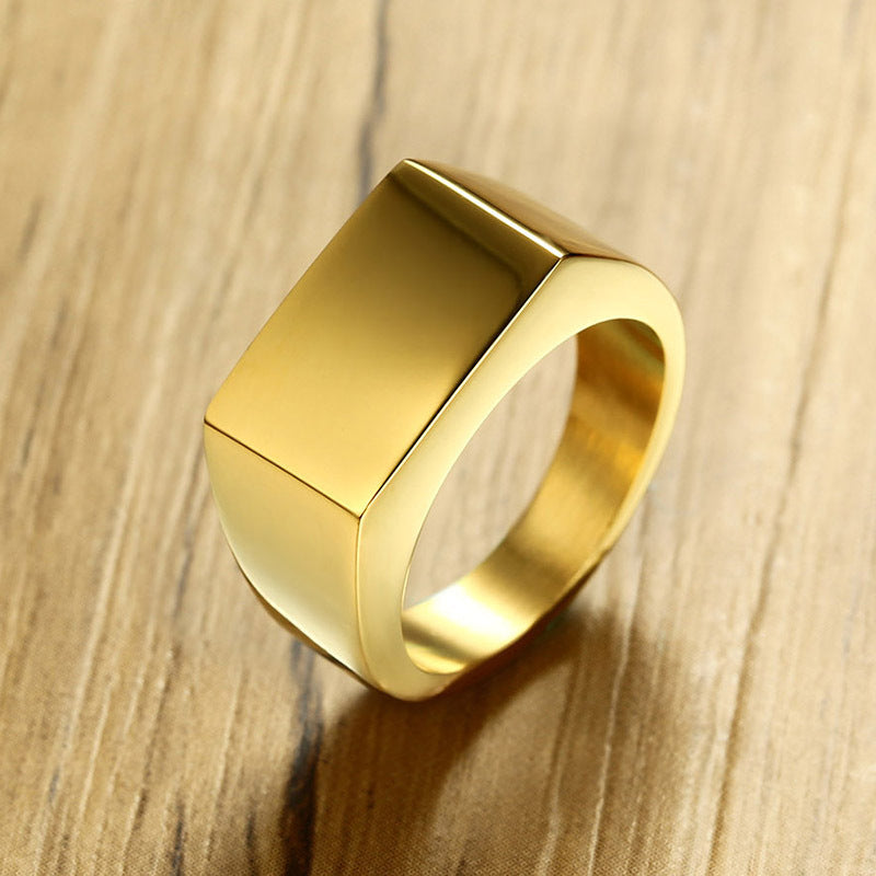 Men's Listed Stainless Steel Simple Casting Glossy Rings