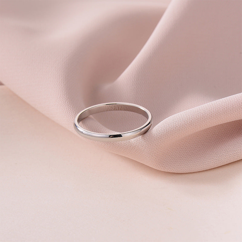 Titanium Steel Female Style Personality Glazed Surface Matte Fortune Rings
