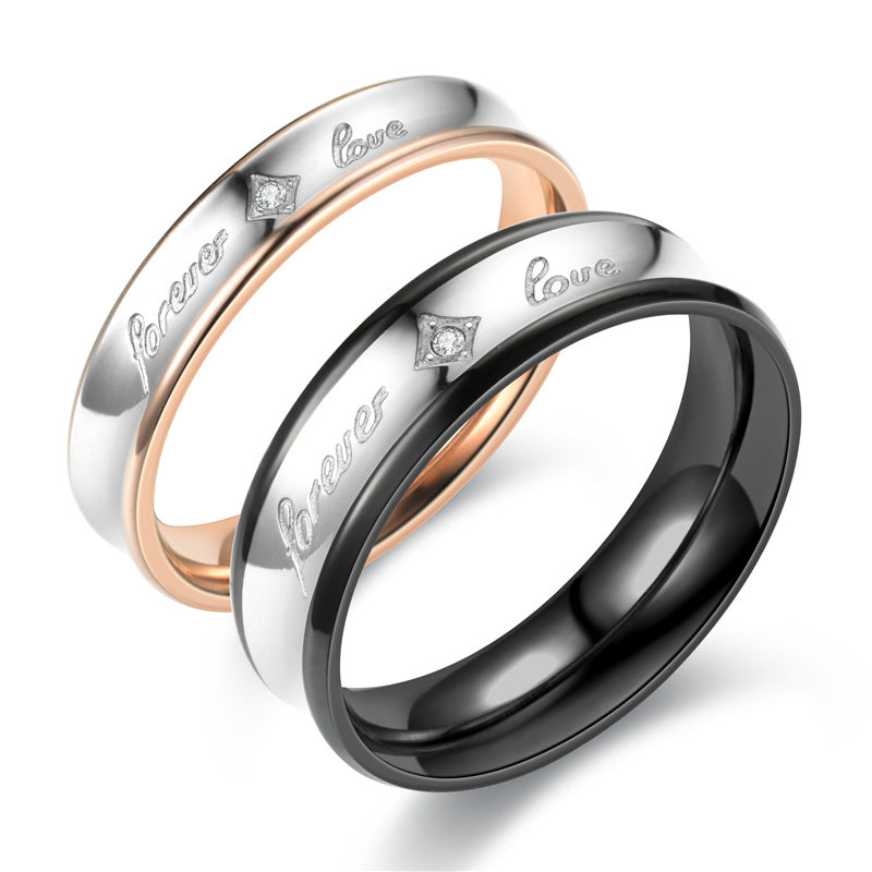 Unique New Fashion Rhinestone Zircon Couple Rings