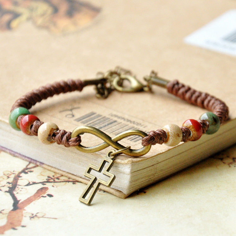 Women's Ceramic Vintage Weave Adjustable Jewelry Creative Bracelets