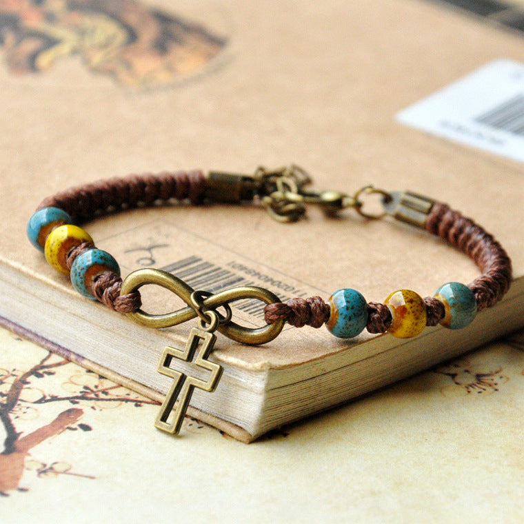 Women's Ceramic Vintage Weave Adjustable Jewelry Creative Bracelets