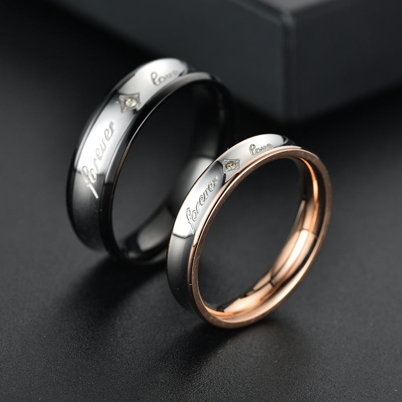 Unique New Fashion Rhinestone Zircon Couple Rings