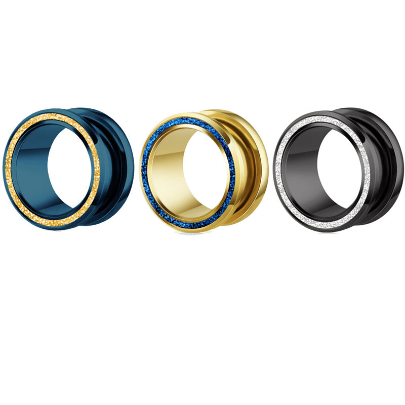 Sand Pressing Ear Extender Human Body Piercing Pulley Amplifier Stud Earrings