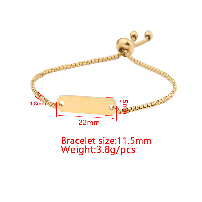 Adjustable Titanium Steel Strip Simple Can Bracelets