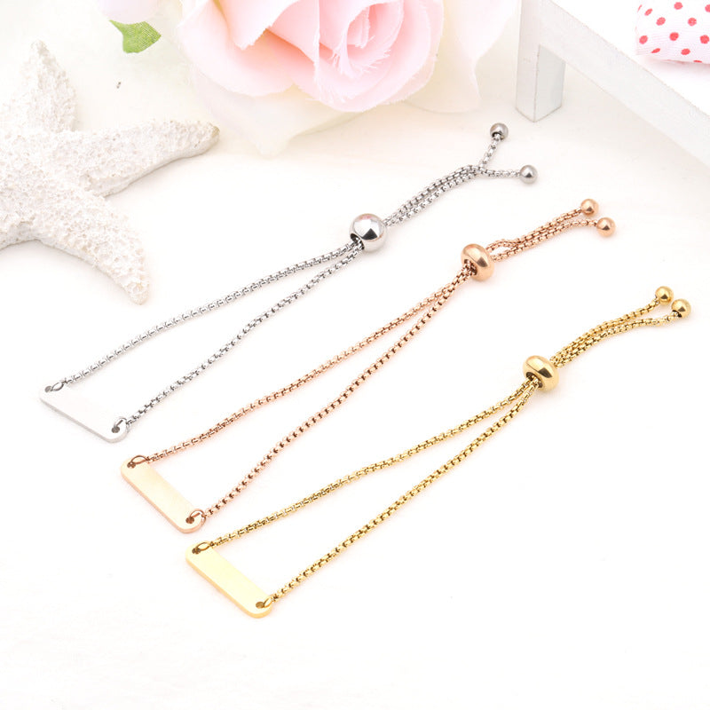 Adjustable Titanium Steel Strip Simple Can Bracelets