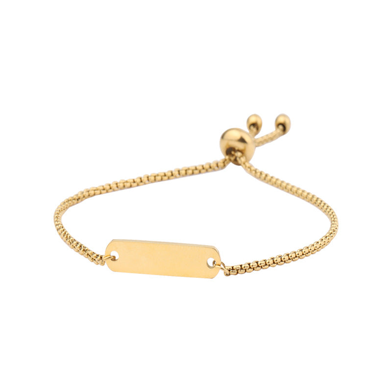 Adjustable Titanium Steel Strip Simple Can Bracelets