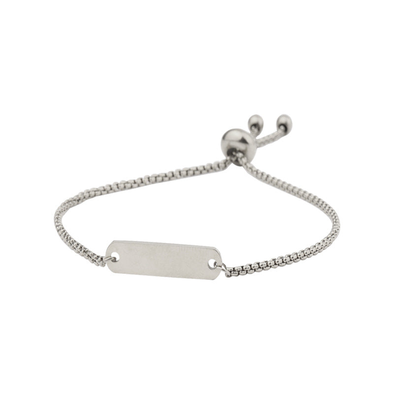 Adjustable Titanium Steel Strip Simple Can Bracelets