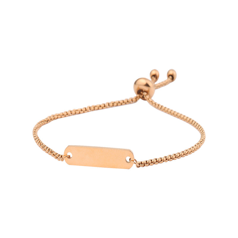 Adjustable Titanium Steel Strip Simple Can Bracelets