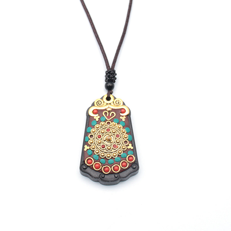 Tibetan Vintage Blackwood Father's Day Sweater Necklaces