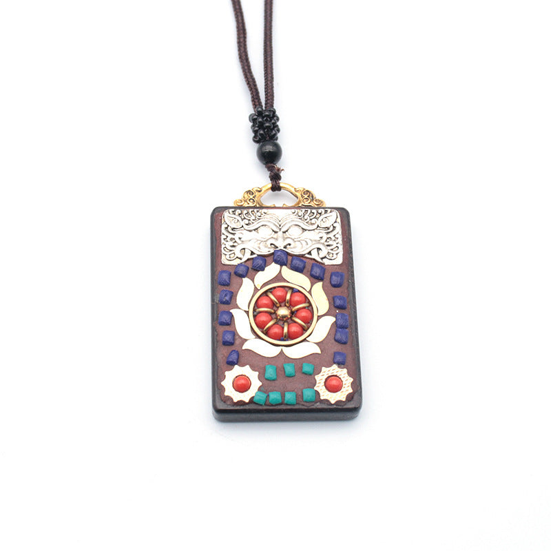 Tibetan Vintage Blackwood Father's Day Sweater Necklaces