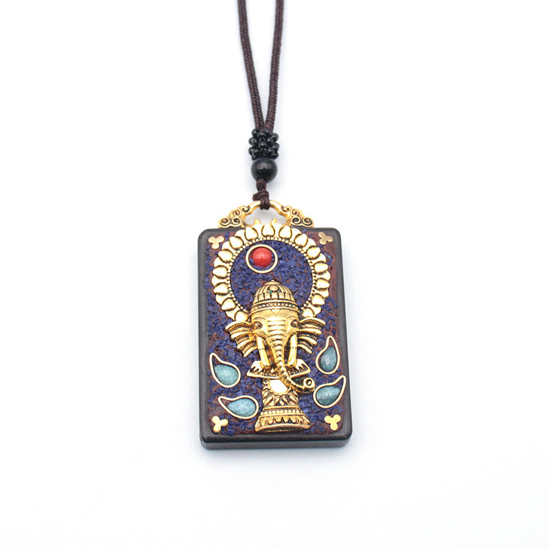 Tibetan Vintage Blackwood Father's Day Sweater Necklaces