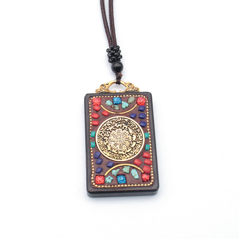 Tibetan Vintage Blackwood Father's Day Sweater Necklaces