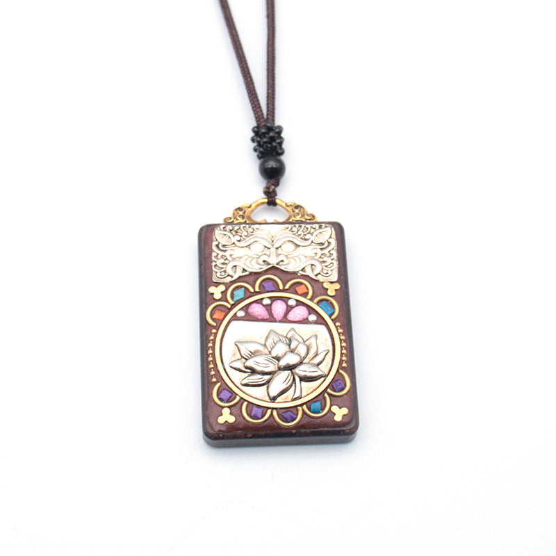 Tibetan Vintage Blackwood Father's Day Sweater Necklaces
