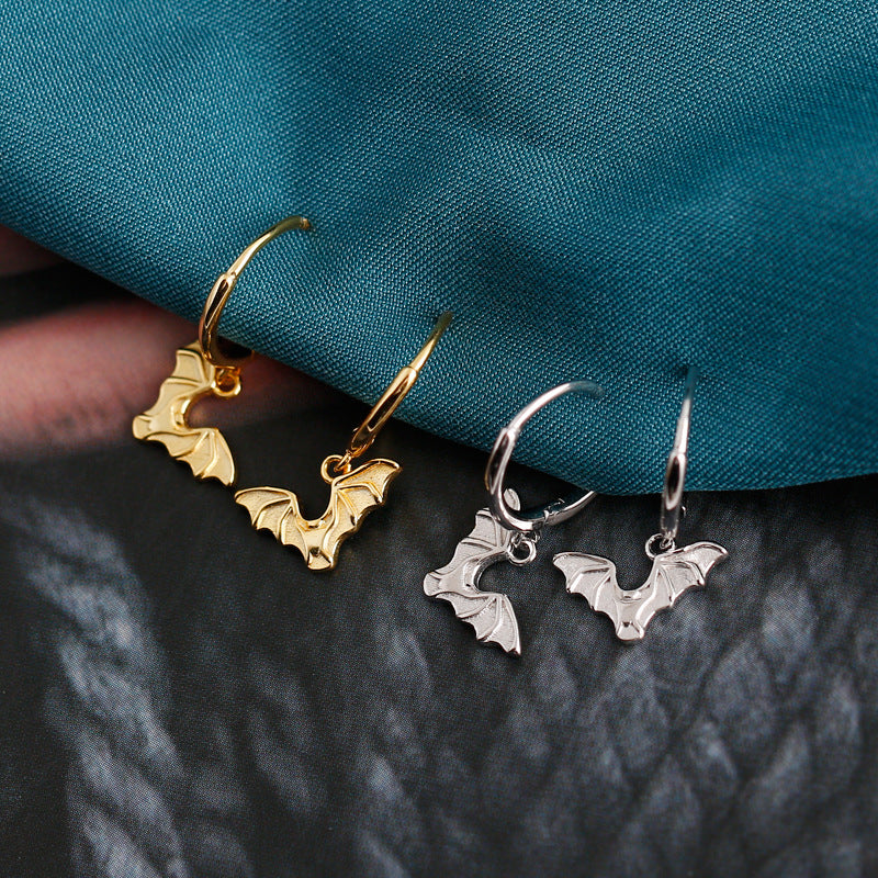 National Sterling Sier Personalized Fashion Bat Earrings