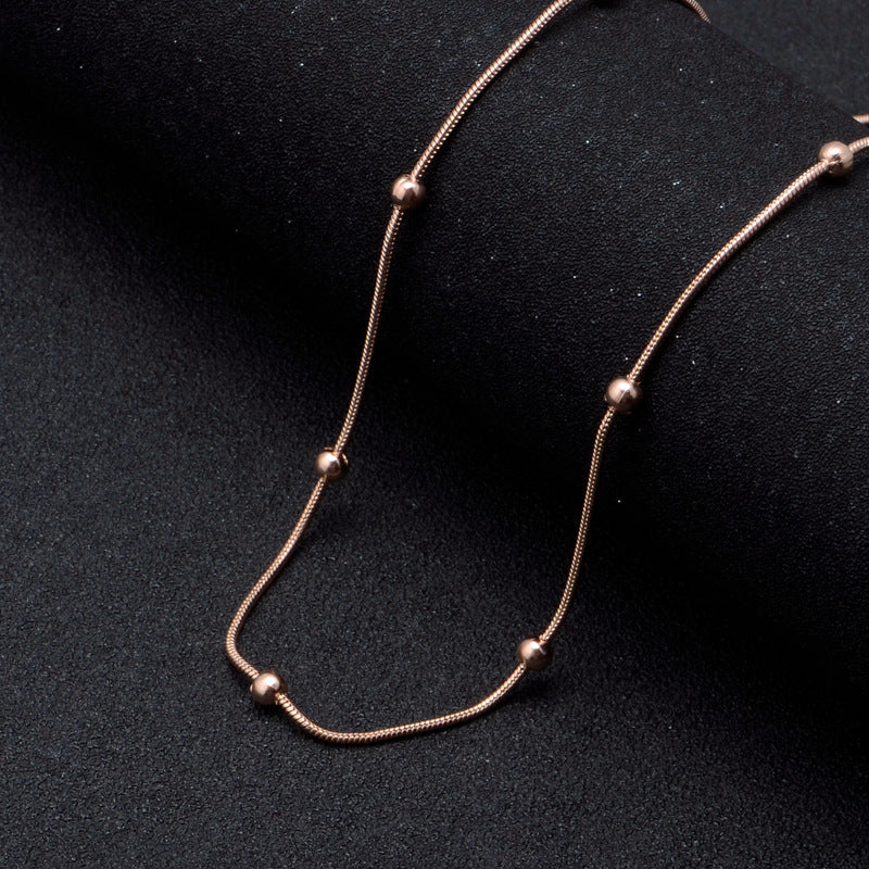 Simple Personality Rose Gold Valentine's Day Necklaces