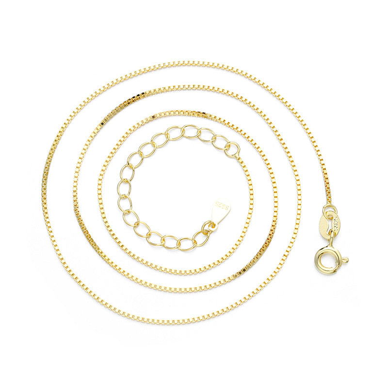 Sier Box Chain Italy Imported Keel Necklaces