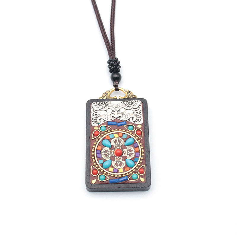 Tibetan Vintage Blackwood Father's Day Sweater Necklaces