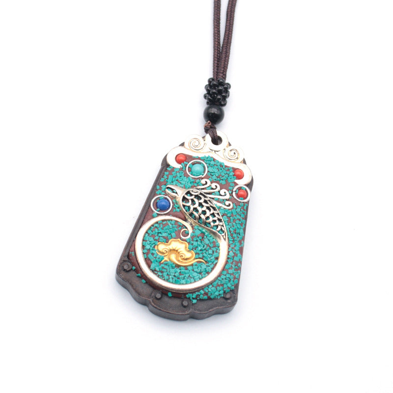 Tibetan Vintage Blackwood Father's Day Sweater Necklaces