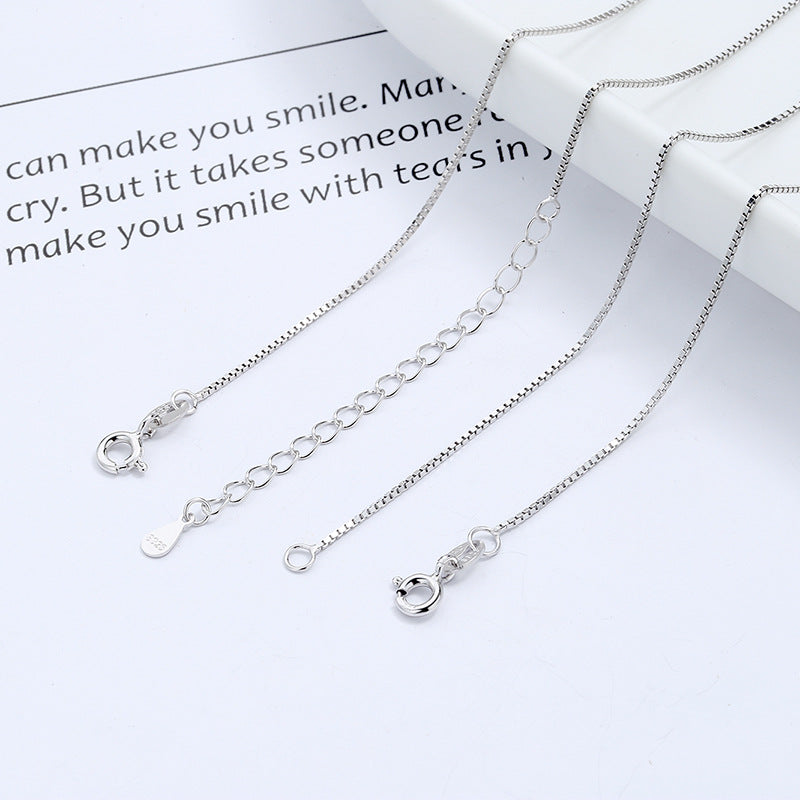 Sier Box Chain Italy Imported Keel Necklaces