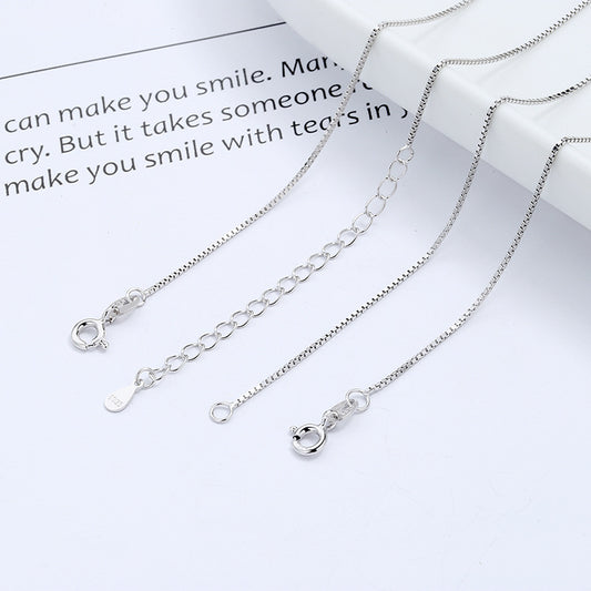 Sier Box Chain Italy Imported Keel Necklaces