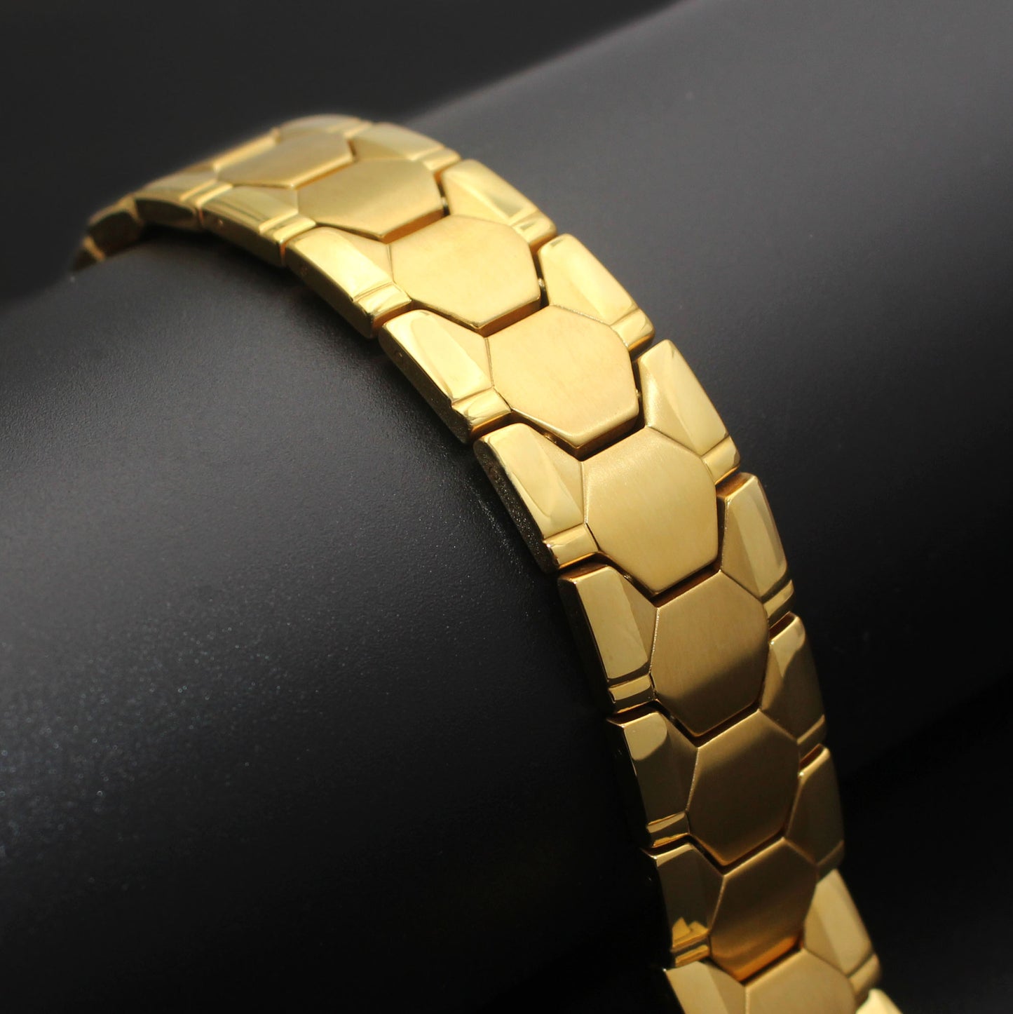 Women's & Men's Square Germanium Stone Domineering Particles Magnet Bracelets