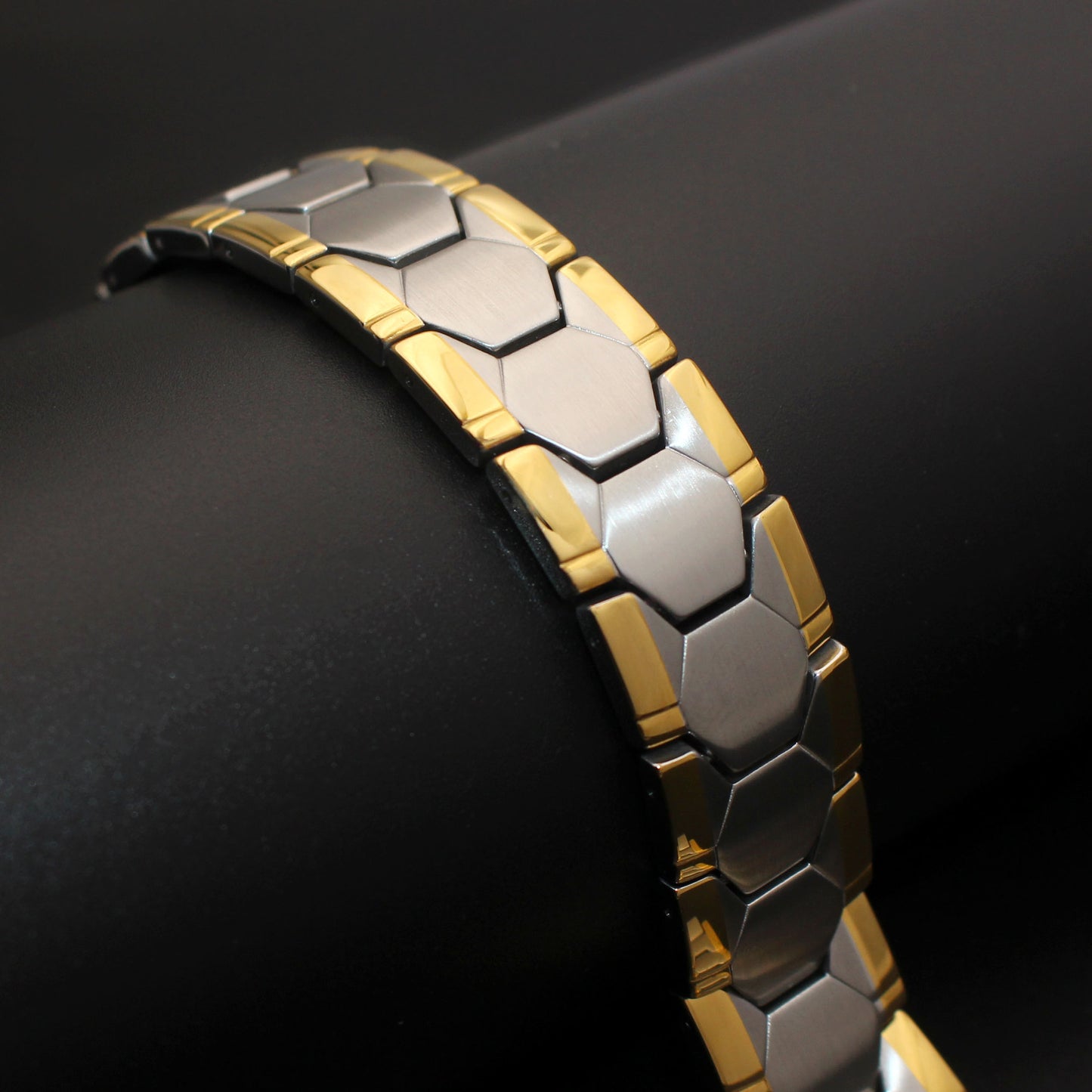 Women's & Men's Square Germanium Stone Domineering Particles Magnet Bracelets