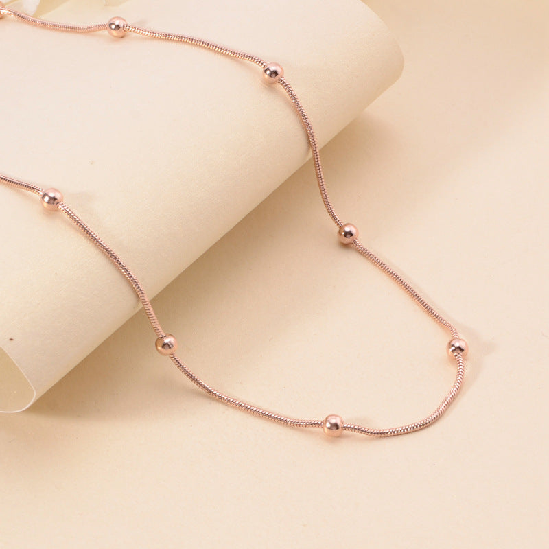 Simple Personality Rose Gold Valentine's Day Necklaces