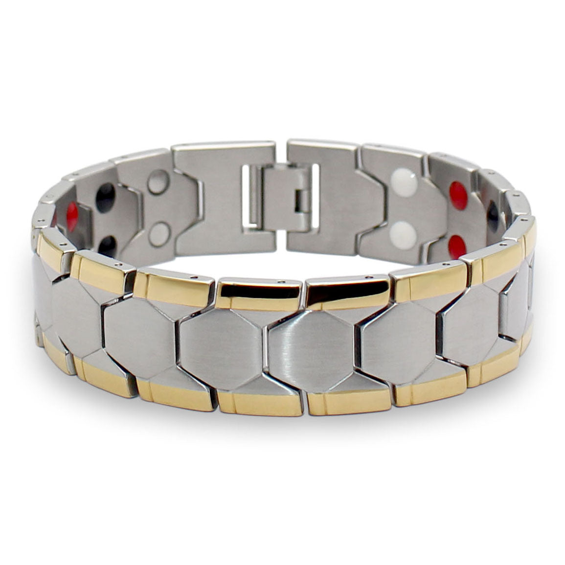 Women's & Men's Square Germanium Stone Domineering Particles Magnet Bracelets
