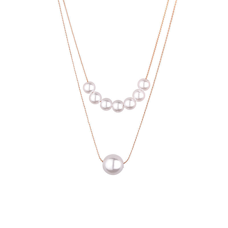 Sweet Pearl Exquisite Fashion Sexy Titanium Steel Necklaces