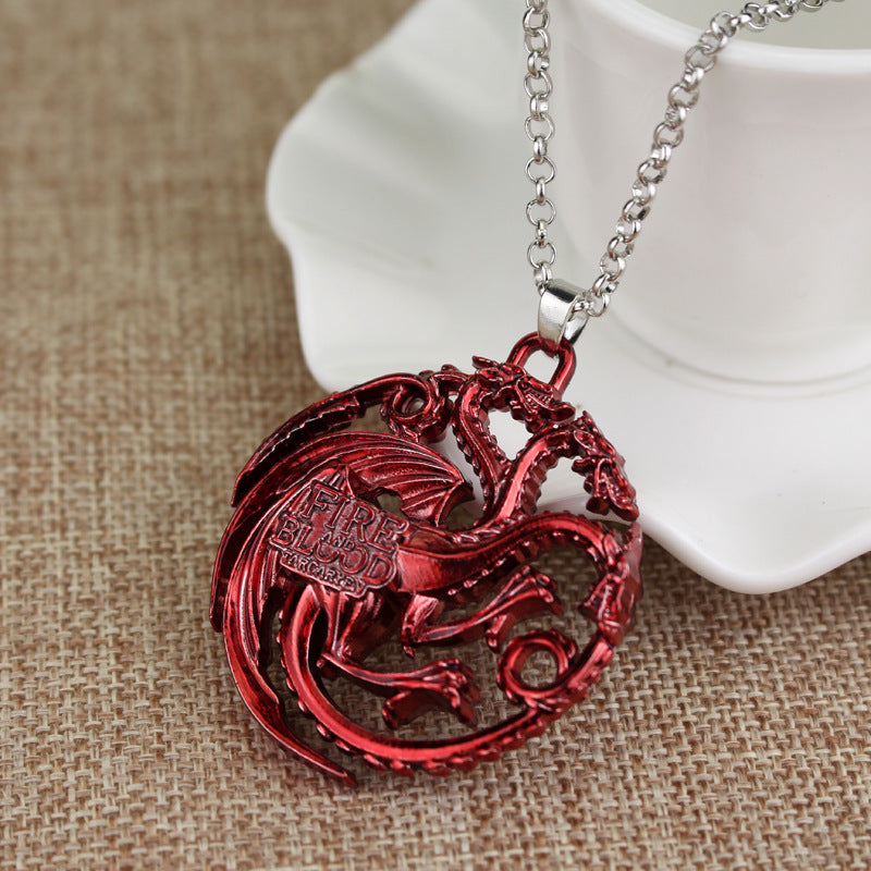 Films Television Nine Family Dragon With Three Heads Necklaces