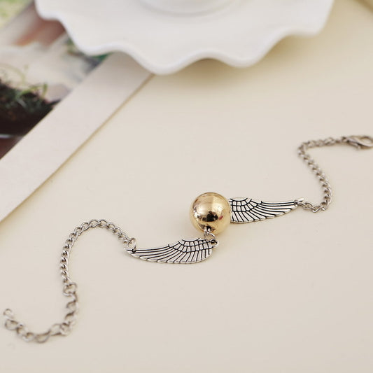 Harry Potter Golden Gold Snitch Wings Bracelets