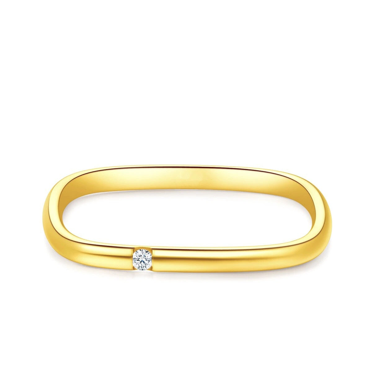 Stainless Steel Ornament Gold Titanium Couple Rings