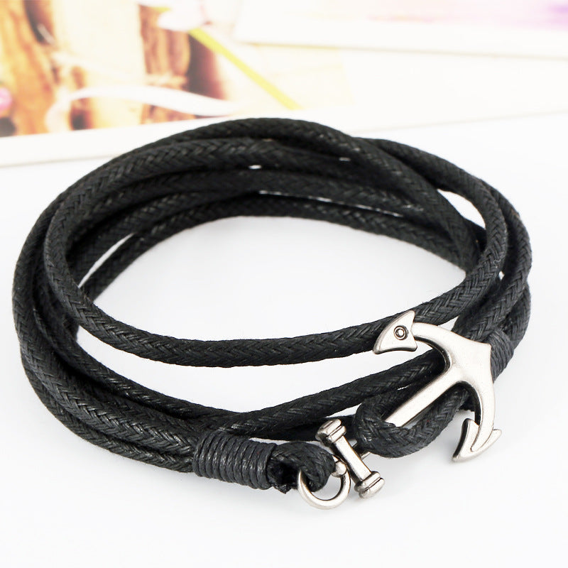 Wax Rope Anchor Chain Hand-woven Sailing Bracelets