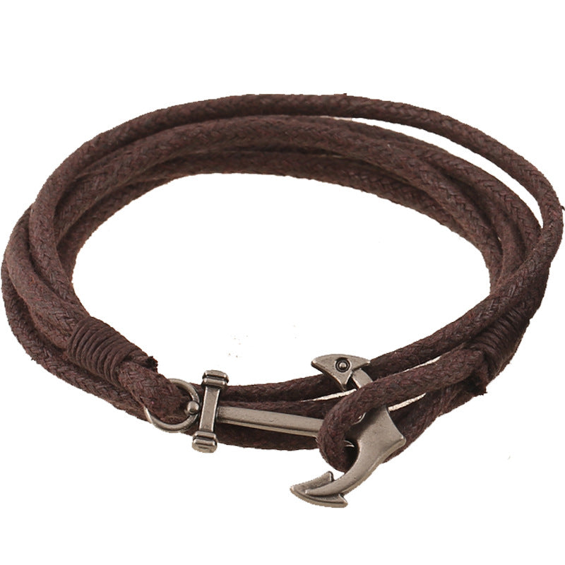 Wax Rope Anchor Chain Hand-woven Sailing Bracelets