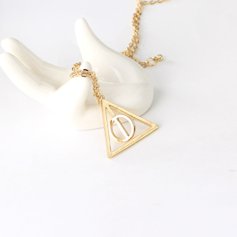 Ornament Fashion Personality Deathly Hallows Resurrection Stone Necklaces
