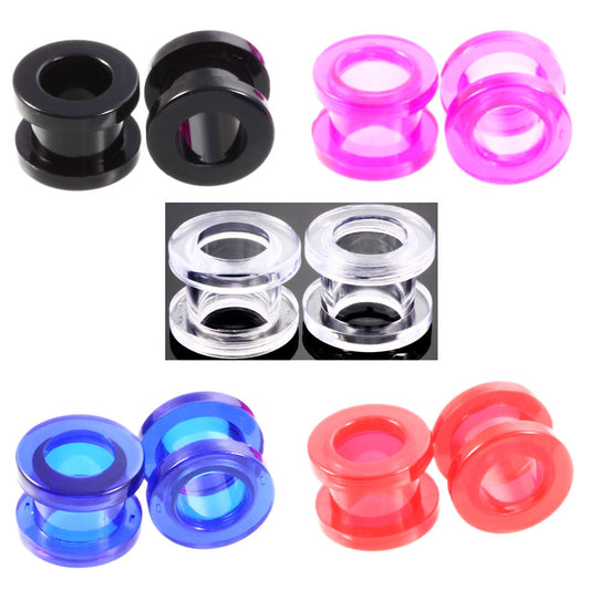 Pulley Hollow Channel Colorful Ear Extender Earrings