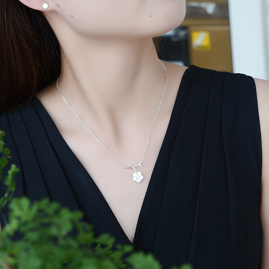 Blossom Cute Sweet Simple Flower Clavicle Pendants