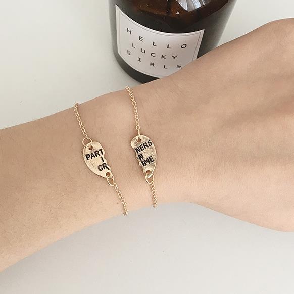 New Fashion Couple Heart-shaped Stitching Stall Bracelet