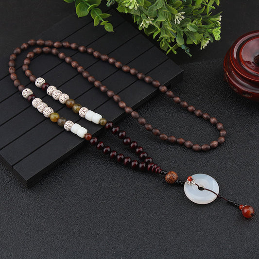 Women's & Men's Easy Matching Casual Ethnic Style Wooden Long Necklaces