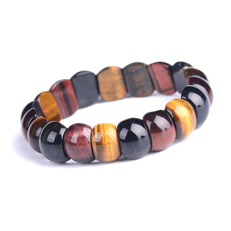 Women's & Men's Tigereye Tiger Stone Wood Alexandrite Red Gold Blue Manual Bracelets