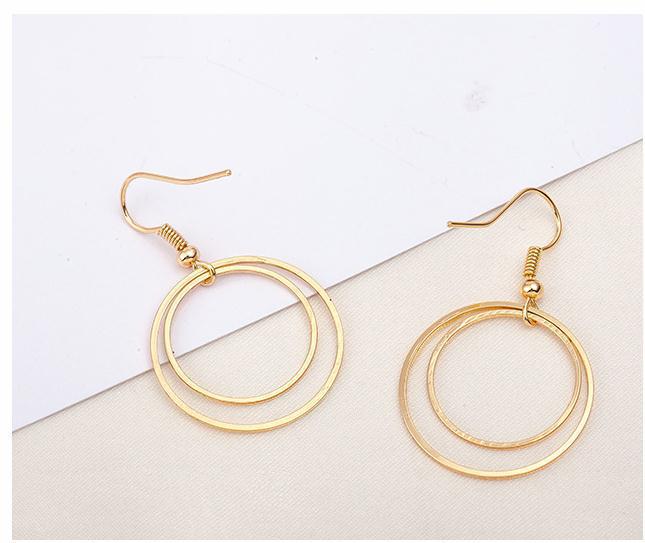Women's Double Layer Small Circle Eardrops Ear Earrings