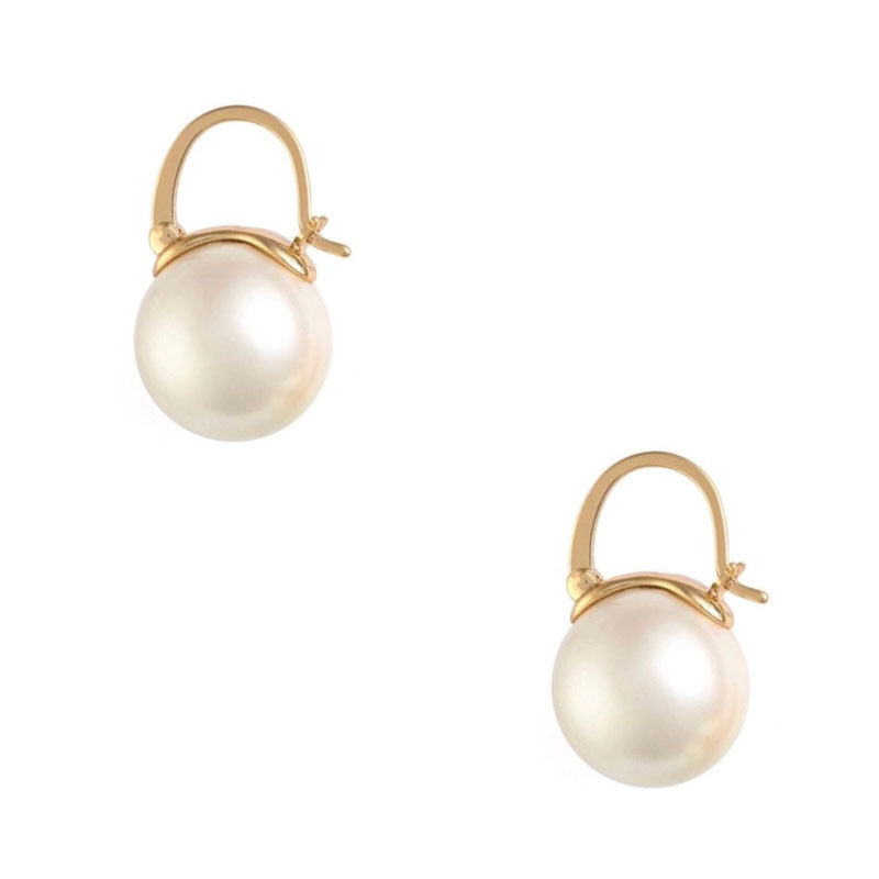 Women's Pearl Ear Clip Fashion Retro Copper Pieces Earrings