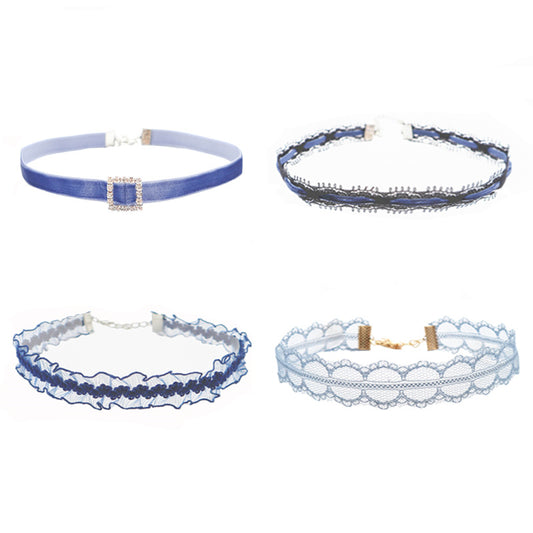 Women's Design Ornament Elegant Lace Veet Wave Necklaces