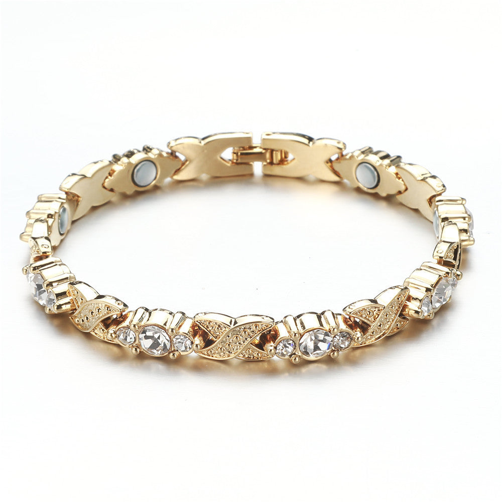 Copper Diamond High Texture Charm Germanium Health Bracelet